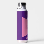 Bouteille D'eau Affirmations Gras Coeur Violet Rose Gratitude (Plage)