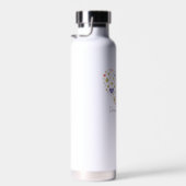 Bouteille D'eau Afro Unicorn | Design cardiaque unique (Plage)