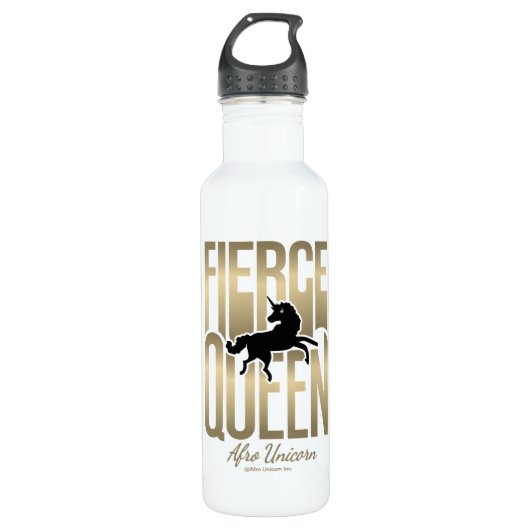 Bouteille D'eau Afro Unicorn Fierce Queen (Devant)