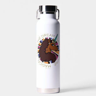 Bouteille D'eau Afro Unicorn Living the Dream Design