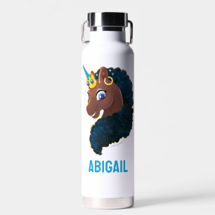 Bouteille D'eau Afro Unicorn   Magique