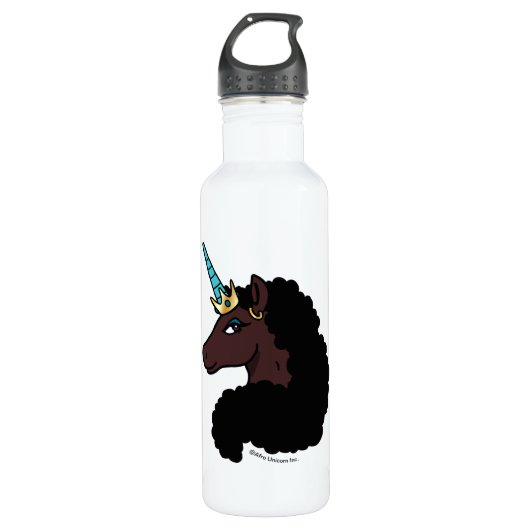 Bouteille D'eau Afro Unicorn | Magique (Devant)