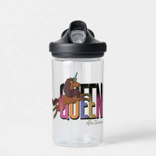 Bouteille D'eau Afro Unicorn Queen Design