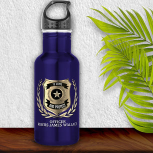 Bouteille D'eau Agent de police Bouclier personnalisé