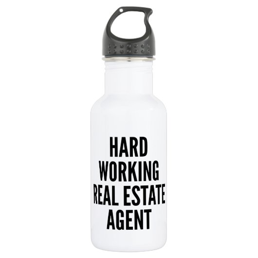 Bouteille D'eau Agent immobilier à travail difficile (Devant)