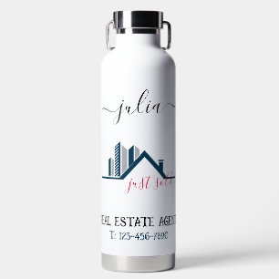 Bouteille D'eau Agent immobilier personnalisé Petite entreprise