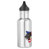 Bouteille D'eau Aigle américain avec croix (Gauche)
