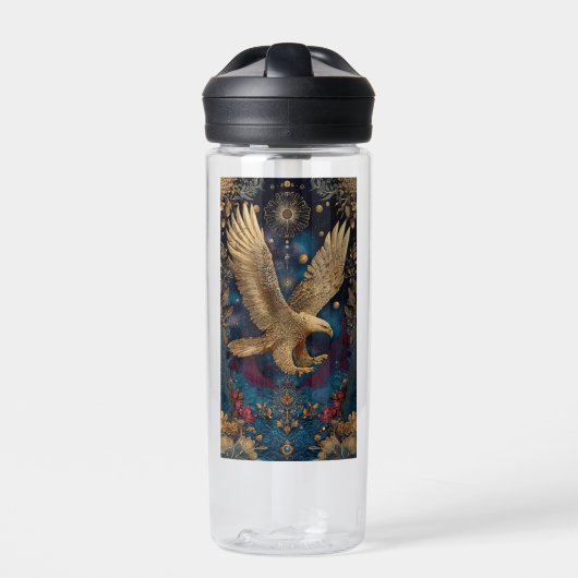 Bouteille D'eau aigle doré céleste art  (Extérieur)