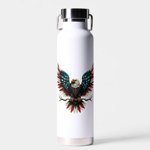 Bouteille D'eau Aigle rustique patriotique américain/américain cha