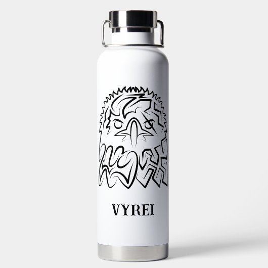 Bouteille D'eau Aigle tribale noire et blanche (Plage)