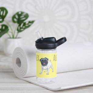 Bouteille D'eau Aimer le Carlin Pale Sunny Yellow Nom personnalisé
