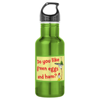 Bouteille D'eau Aimes-tu les œufs verts et le jambon?