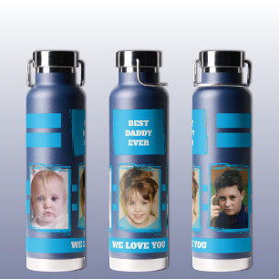 Bouteille D'eau Aimez vous marine bleu meilleur papa toujours 3 ph