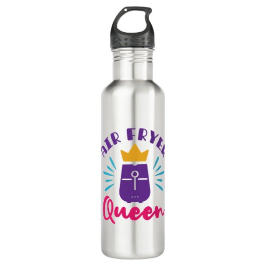 Bouteille D'eau Air Fryer Queen Cook Chef Cuisine Femmes Filles (Devant)