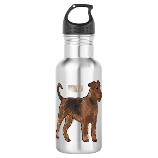 Bouteille D'eau Airedale terrier dog cartoon (Devant)