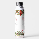 Bouteille D'eau Ajouter le logo d'entreprise et l'adresse Noël (Gauche)