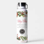 Bouteille D'eau Ajouter le logo d'entreprise et l'adresse Noël (Arrière)