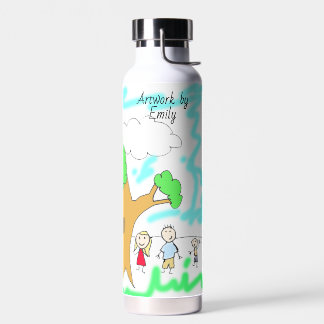 Bouteille D'eau Ajouter l'oeuvre de votre enfant à cette oeuvre
