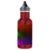Bouteille D'eau Ajouter un nom Néon de Bleu, Violet, Vert & Orange (Droite)