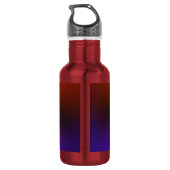 Bouteille D'eau Ajouter un nom Néon de Bleu, Violet, Vert & Orange (Dos)