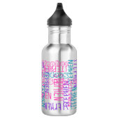 Bouteille D'eau Ajouter Un Nom Personnalisé Collage Typographie Ro (Droite)