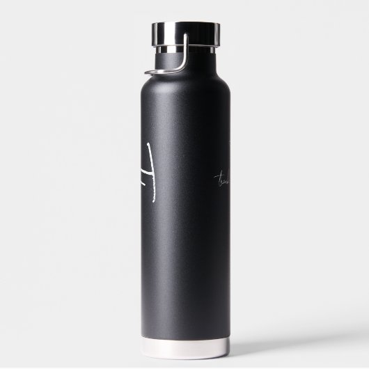 Bouteille D'eau Ajouter un nom Script moderne Croix chrétienne par (Plage)