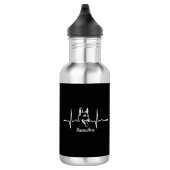Bouteille D'eau Ajouter un nom Texte, berger allemand Heartbeat su (Droite)
