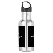 Bouteille D'eau Ajouter un nom Texte, berger allemand Heartbeat su (Dos)