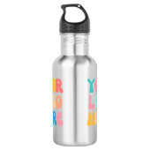 Bouteille D'eau Ajouter votre entreprise Logo Moderne Minimal Simp (Dos)