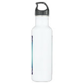 Bouteille D'eau Ajouter votre image | Cadre cardiaque floral (Dos)