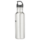 Bouteille D'eau Ajouter votre nom texte brun acoustique guitare éd (Dos)