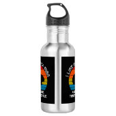 Bouteille D'eau Ajouter votre texte, Cochon de Guinée sur Coucher  (Dos)