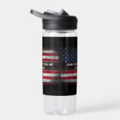Bouteille D'eau Ajouter votre texte sur le drapeau américain (Droite)