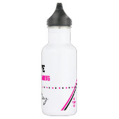 Bouteille D'eau Ajoutez votre nom, j'aiment Cheerleading, rose et (Droite)