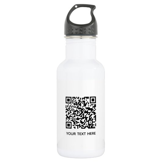Bouteille D'eau Ajoutez votre propre texte de code QR Analyse Mini (Devant)