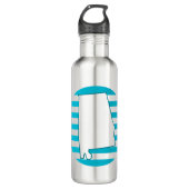 Bouteille D'eau Alabama State Outline Blue Circle (Devant)