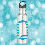 Bouteille D'eau Alabama State Outline Blue Circle<br><div class="desc">Aimez-vous les bouteilles d'eau amusantes ? Aimez-vous l'état américain de l'Alabama ? Cette bouteille d'eau a le contour de l'Alabama en face d'un cercle bleu de style rétro.</div>