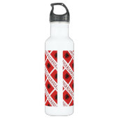 Bouteille D'eau Albanie Personalisation rouge pavé albanais (Dos)