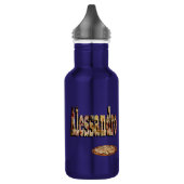 Bouteille D'eau Alessandro, Nom, Logo Fait De Pizza, (Gauche)