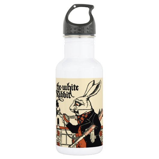 Bouteille D'eau Alice White Rabbit Classic Wonderland (Devant)