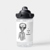 Bouteille D'eau Alien gris, je veux croire (Salle de sport)