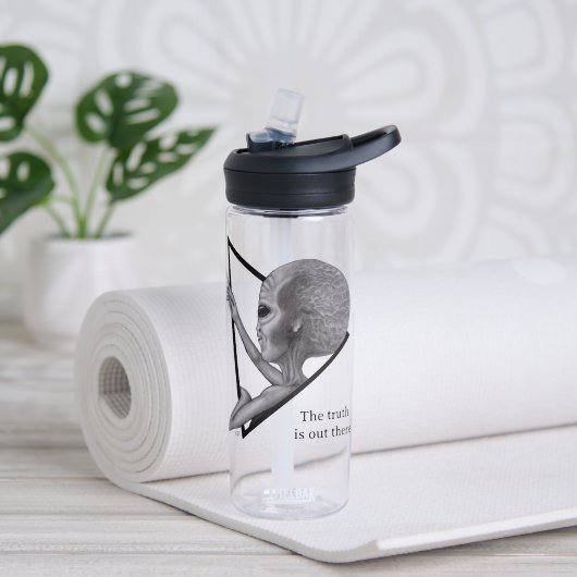 Bouteille D'eau Alien gris, la vérité est là (Yoga)