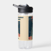 Bouteille D'eau Alien UFO de texte et de nom personnalisé (Droite)