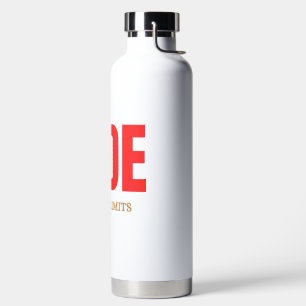 Bouteille D'eau Aller au-delà des limites – Typographie motivante