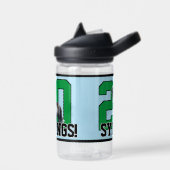 Bouteille D'eau Allez les Mustangs ! Équipe sportive pour enfants  (Gauche)