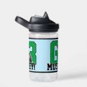 Bouteille D'eau Allez les Mustangs ! Équipe sportive pour enfants  (Arrière Complet)