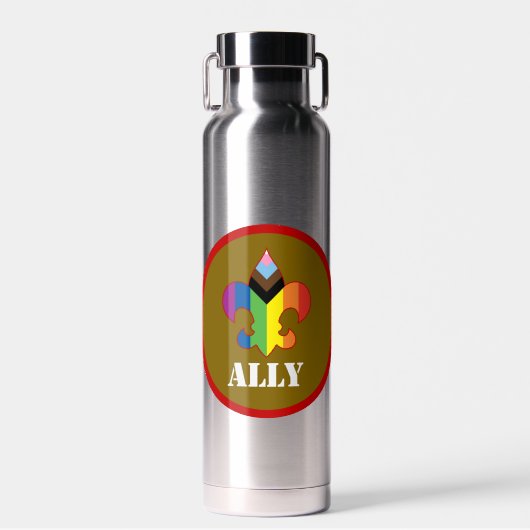 Bouteille d'eau Ally Progress Pride Fleur-de-Lis (Avant)