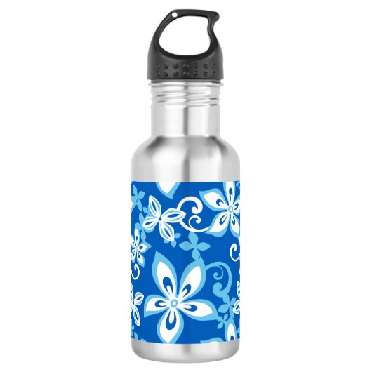 Bouteille d'eau ALOHA HAWAII (BLUES) (Devant)