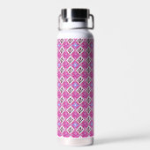 Bouteille D'eau Alphabet Géométrique Rose Chic Initiale N (Arrière)