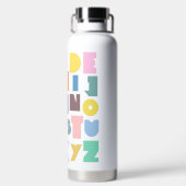 Bouteille D'eau Alphabet rétro géométrique (Plage)